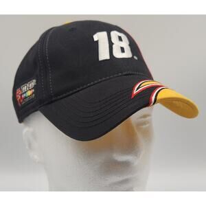 Kyle Bush Authentic Nascar Racing Hat M and M's Joe Gibbs Two Tone Racing Flames